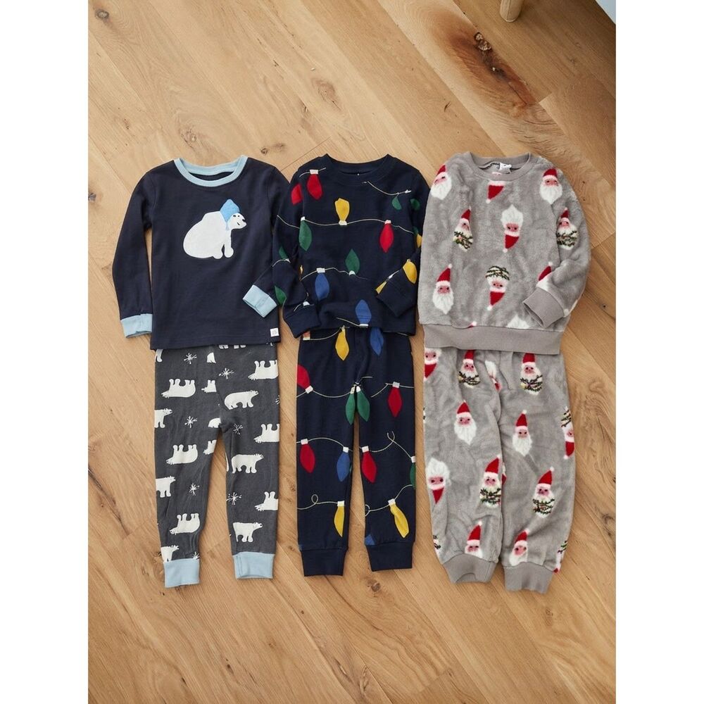 Toddler Unisex 18M & 18-24M Winter Pajama Bundle (3 Pairs)
